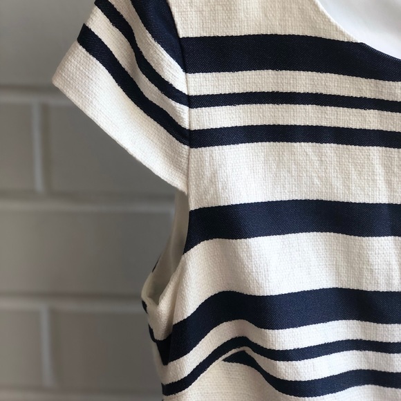 J. Crew Suiting striped short-sleeve midi dress - Picture 3 of 5